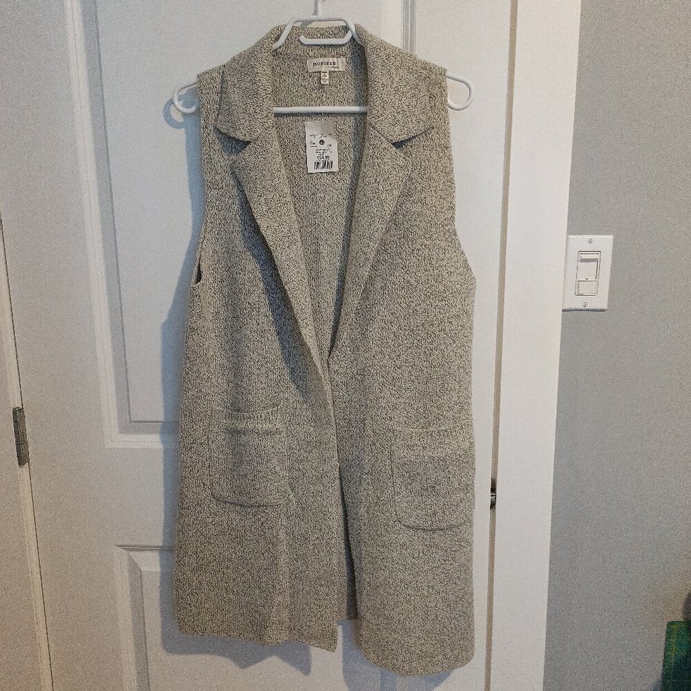 Women's Monteau Long Sleeveless Cardigan Size Large